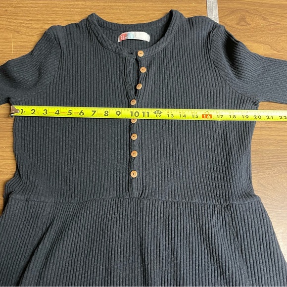 Free People Beach Blossom ribbed knit button front mini dress small - Picture 5 of 9